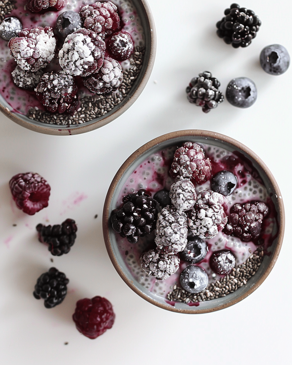 Blueberry Chia Pudding Breakfast Bowl