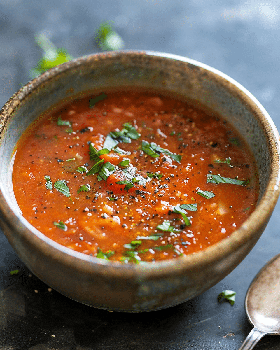 Chunky Gazpacho (Chilled Tomato Soup)