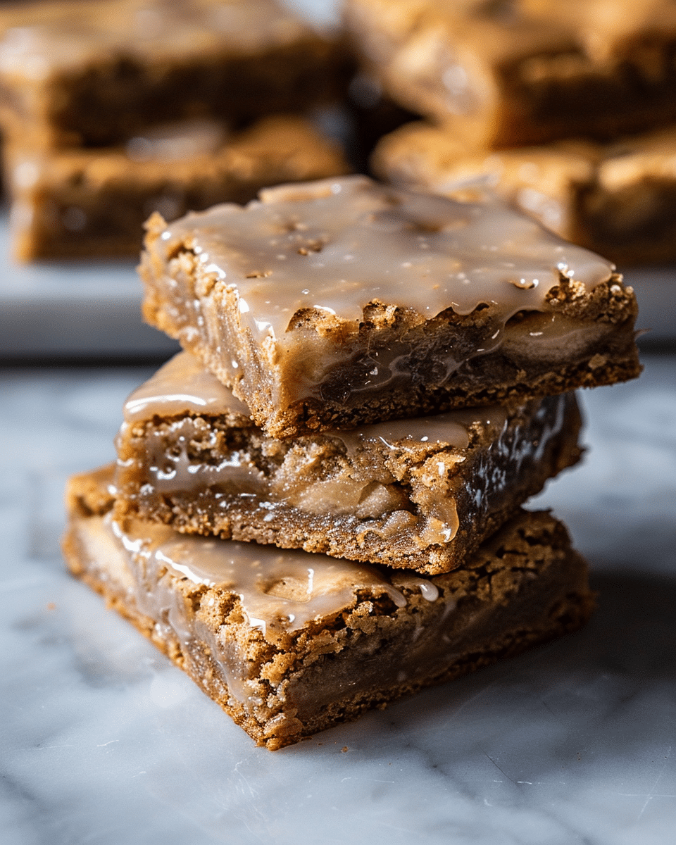 Apple Blondies With Maple Glaze
