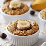 Banana Peanut Butter Baked Oatmeal Cups