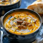 Creamy Butternut Squash Soup with Sausage