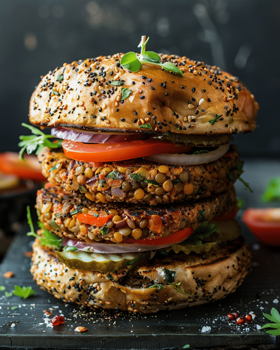 Mediterranean Lentil Burgers