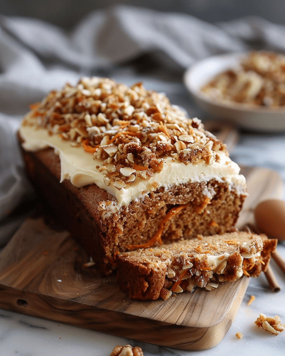 Carrot Cake Loaf with Cream Cheese Filling