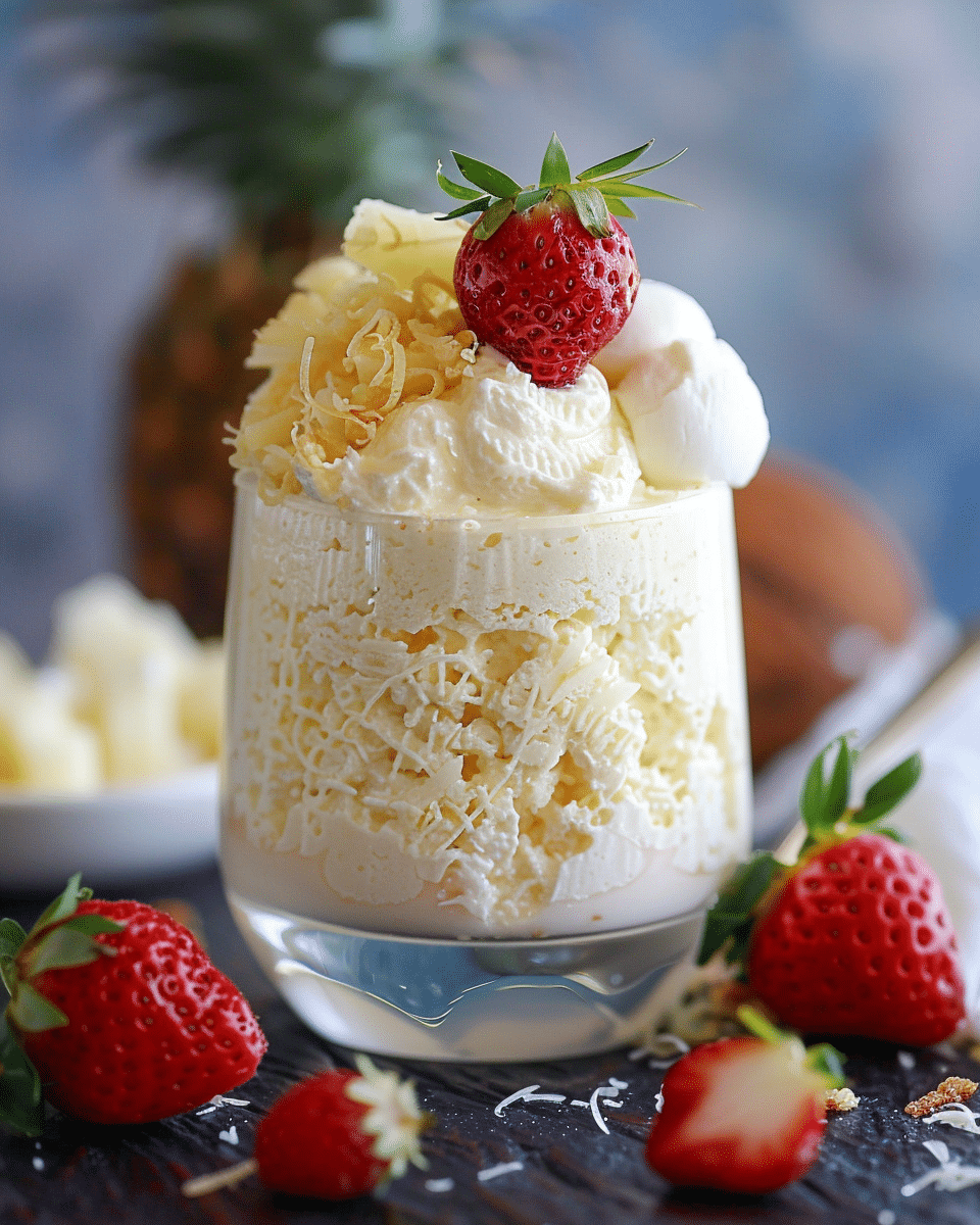Piña Colada Cheesecake Mousse