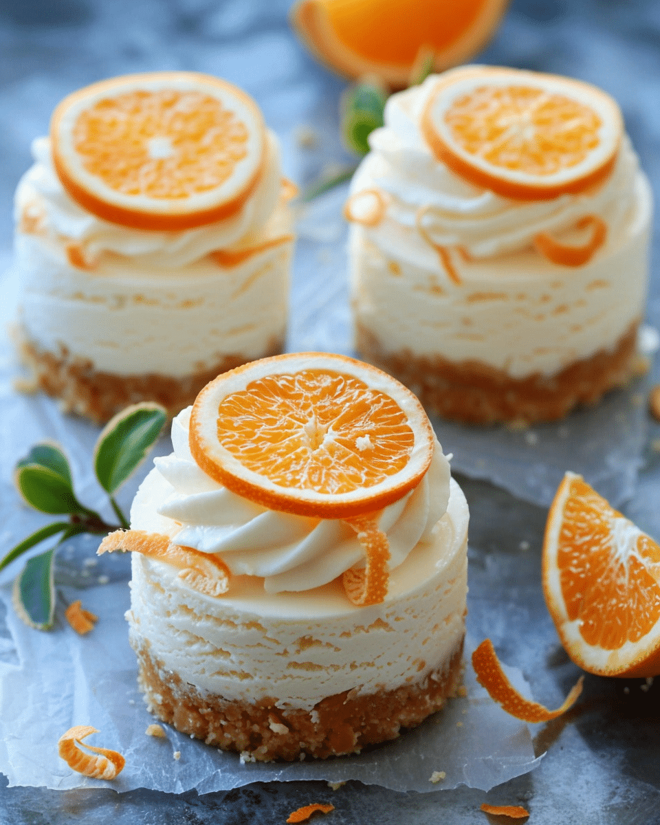 Orange Creamsicle Mini Cheesecakes