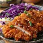 Chicken Katsu with Asian Cabbage Salad