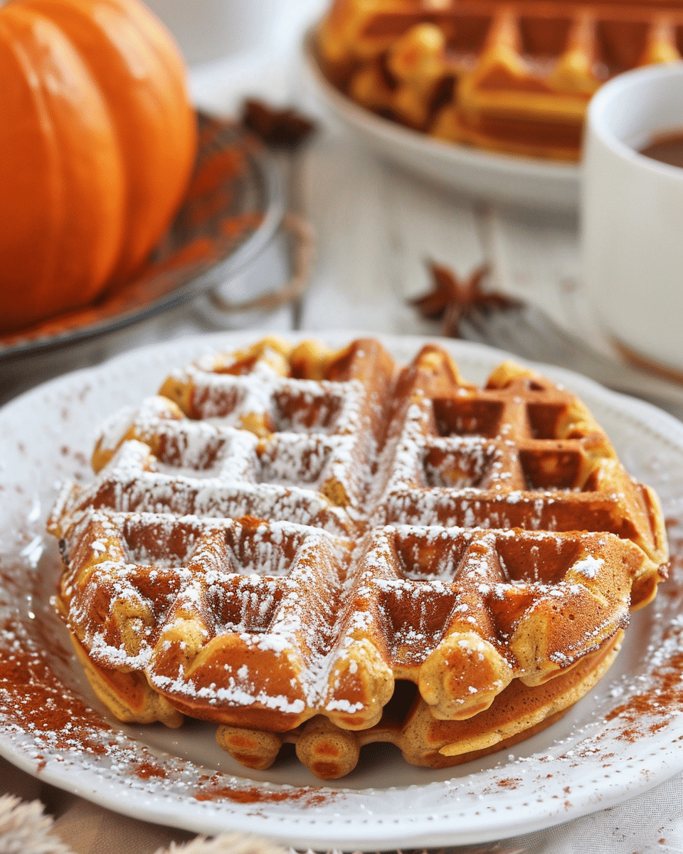 Easy Homemade Pumpkin Waffles