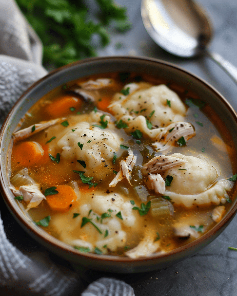 Instant Pot Chicken Dumpling Soup