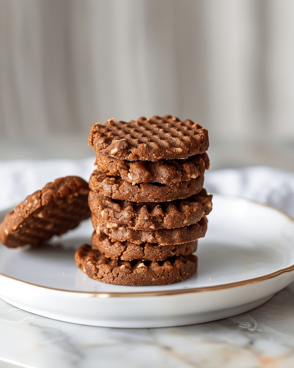 Keto No-Bake Chocolate Peanut Butter Cookies