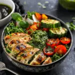 Chicken Pesto Bowls with Summer Salad