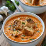 Creamy Roasted Garlic and Tomato Soup