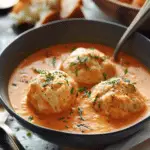 Creamy Tomato Soup with Cheddar Bay Dumplings