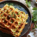 Keto Cheddar Zucchini Waffles