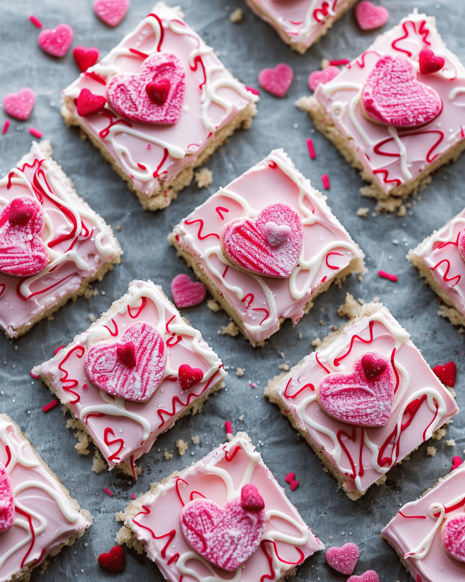 Valentine Frosted Sugar Cookie Bars