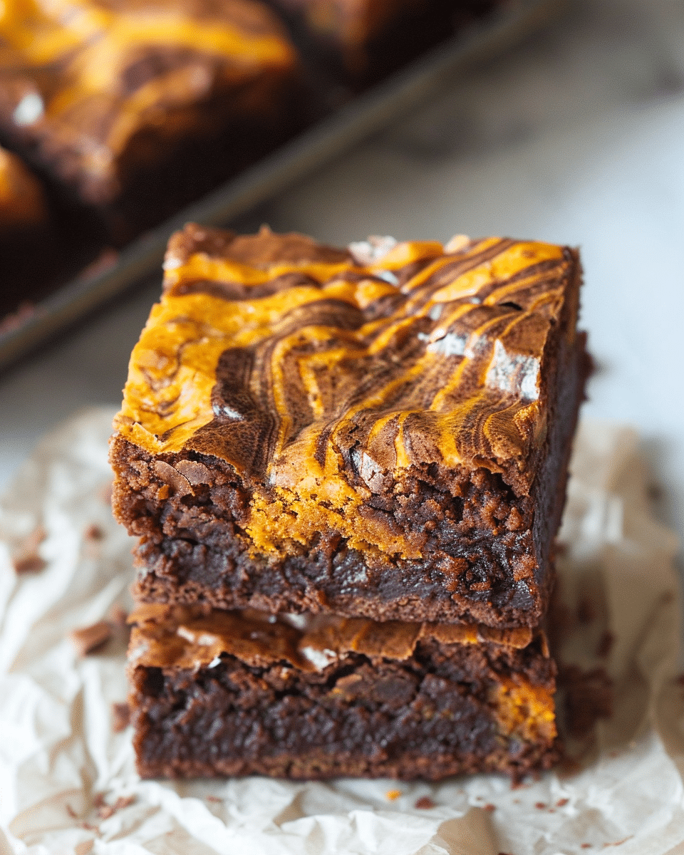 Pumpkin Swirl Brownies