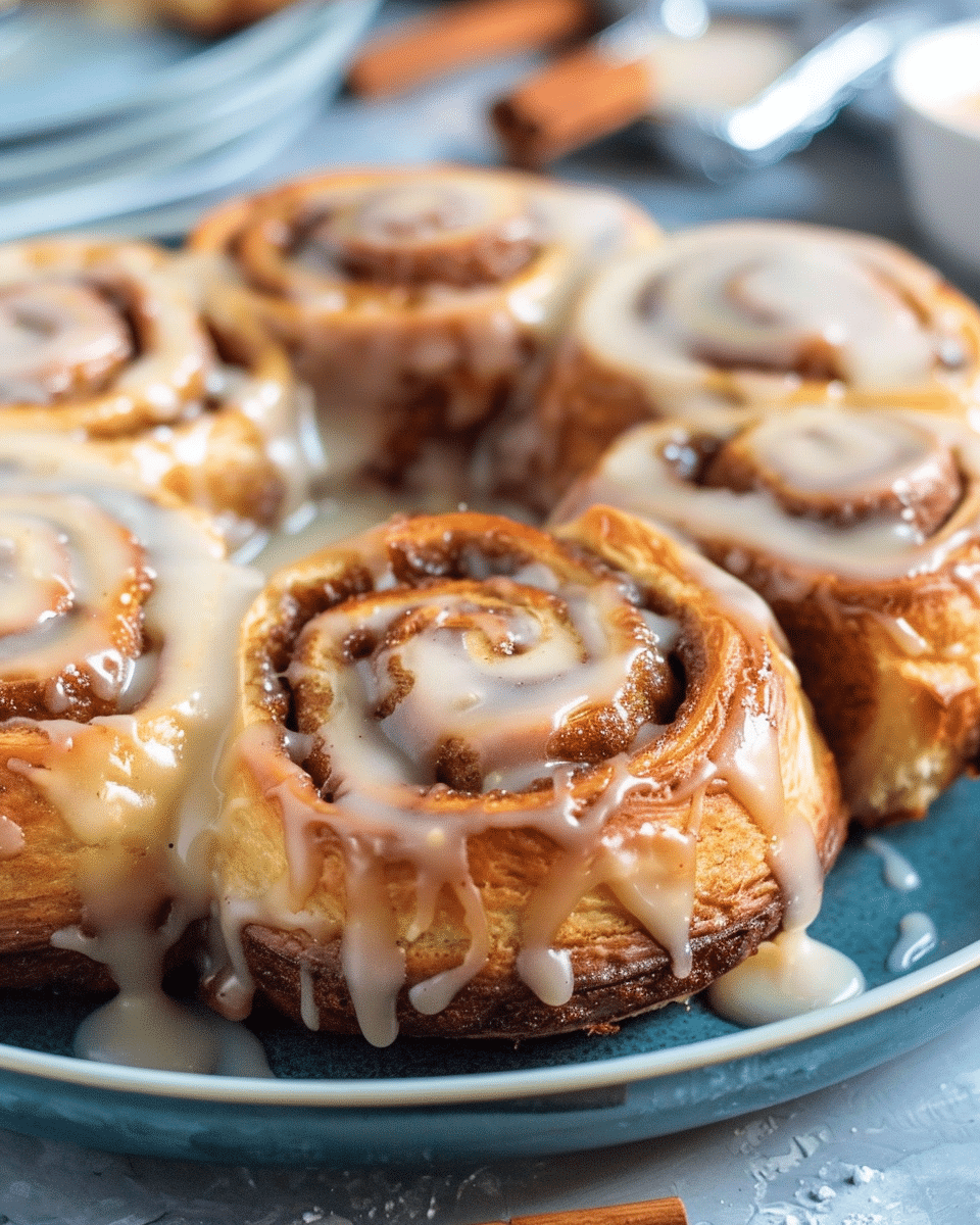 Apple Cinnamon Rolls with Brown Butter Maple Icing
