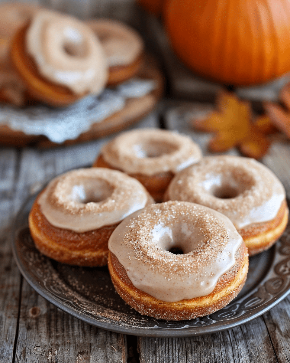 Baked Pumpkin Donuts with Brown Sugar Icing