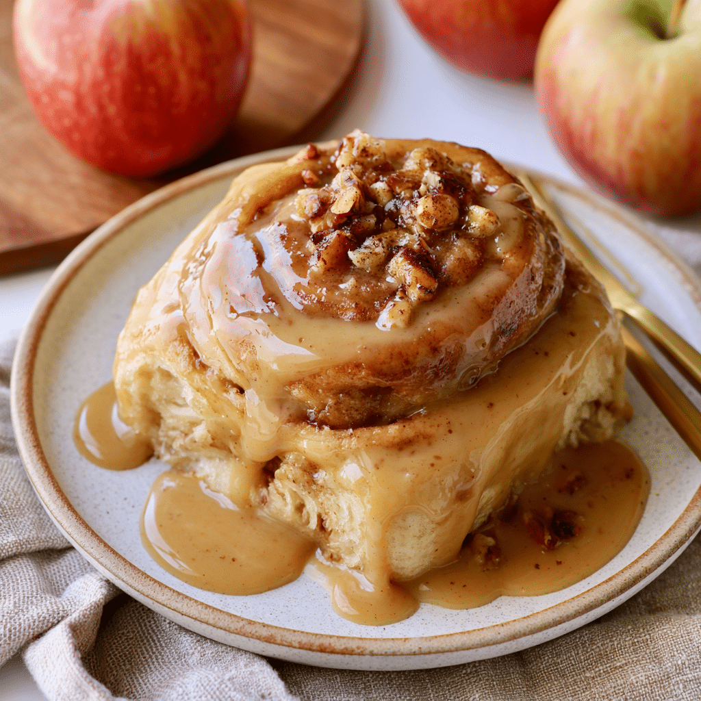 Apple Cinnamon Rolls with Brown Butter Maple Icing Recipe