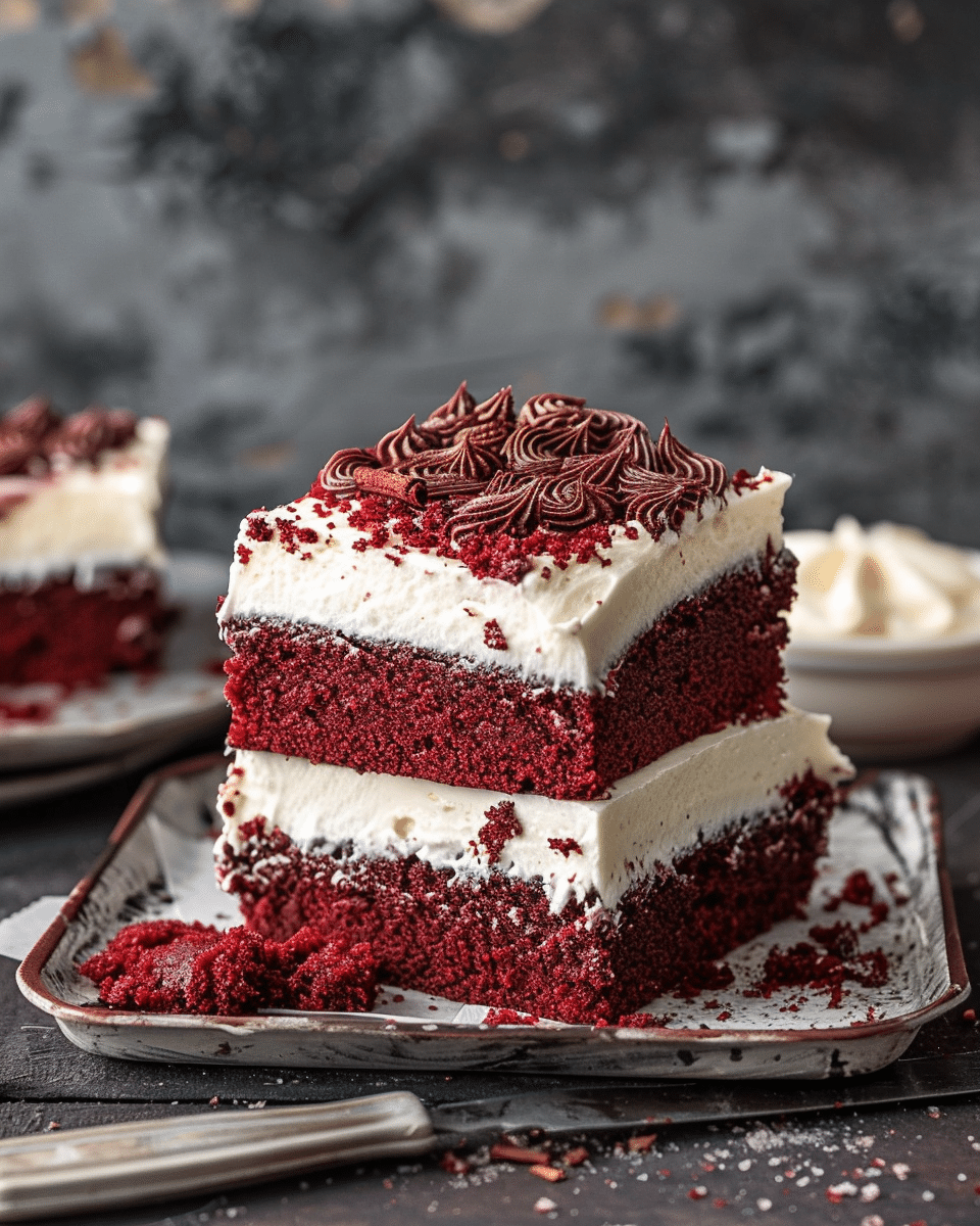 Red Velvet Gooey Butter Cake