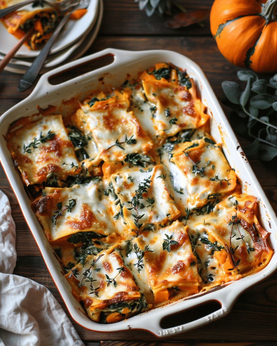 Spinach Pumpkin Lasagna
