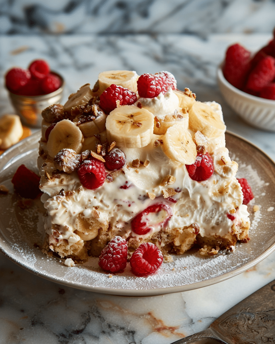 Banana Split Poke Cake