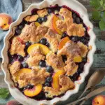 Peach Blueberry Cobbler