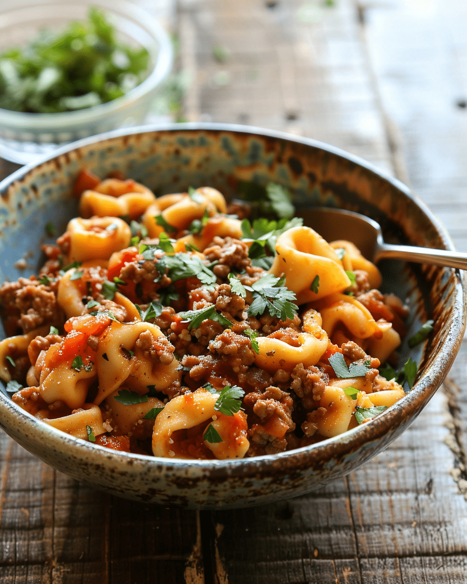 Crock Pot Taco Tortellini