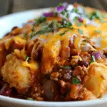 Crock Pot Chili Cheese Tater Tot Casserole