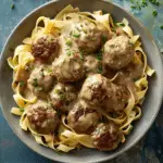 Swedish Meatballs with Egg Noodles