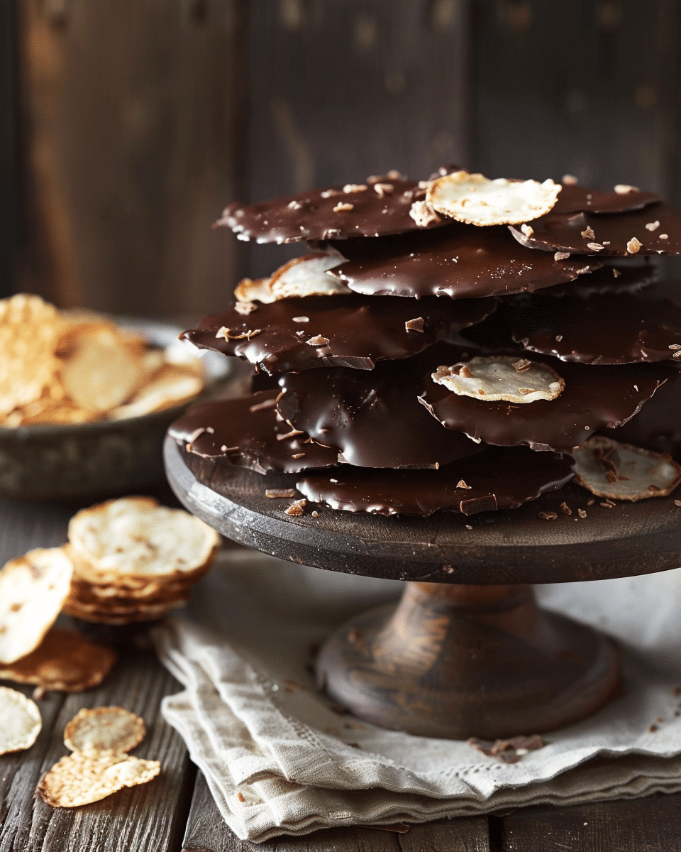Chocolate-Covered Potato Chip Apples