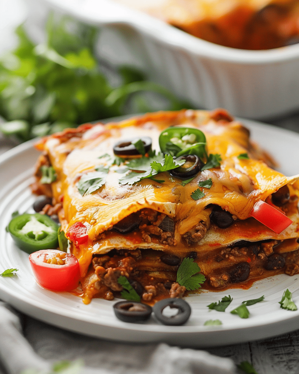Crockpot Enchiladas Recipe (Slow Cooker Beef Enchilada Casserole)