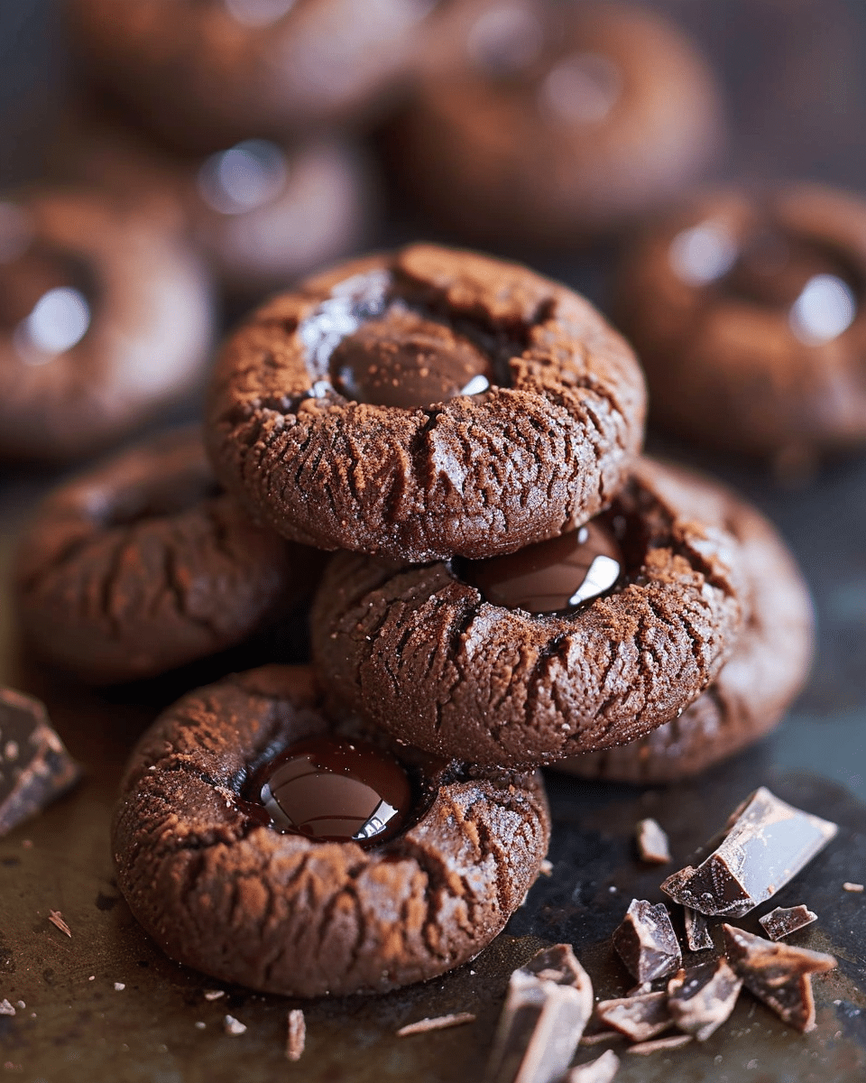 Chocolate Thumbprint Cookies