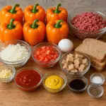 Stuffed Jack-O'-Lantern Bell Peppers