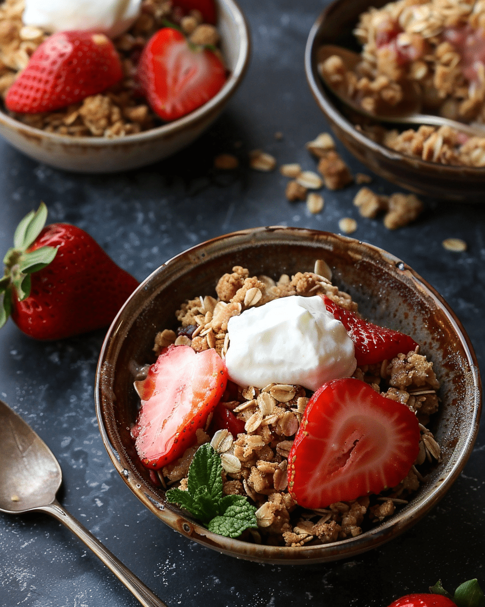 Healthier Strawberry Crisp