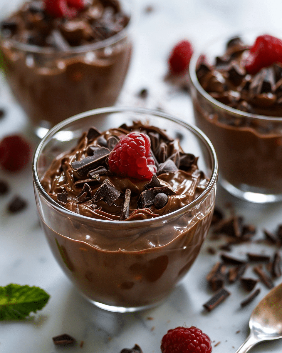 Blended Chocolate Avocado Pudding