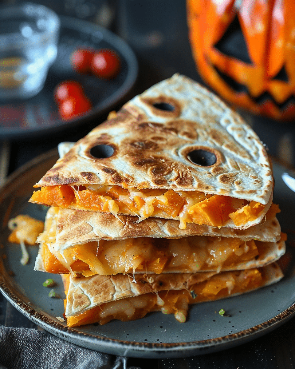 Easy Jack O Lantern Quesadillas Recipe