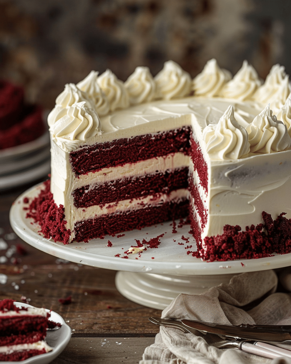 Red Velvet Cheesecake Cake – A Rich, Creamy, and Irresistible Layered Dessert