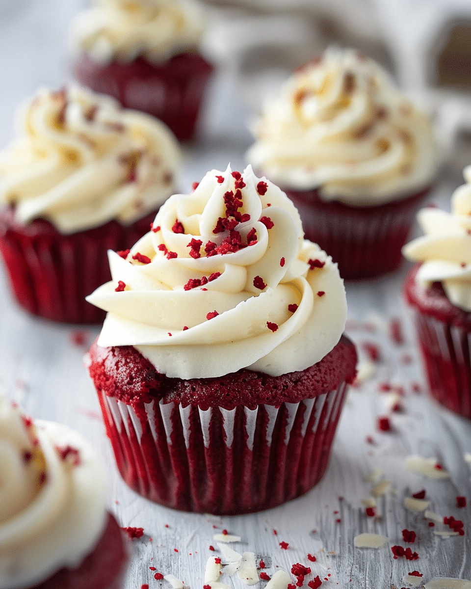 Red Velvet Cupcakes with Cream Cheese Frosting