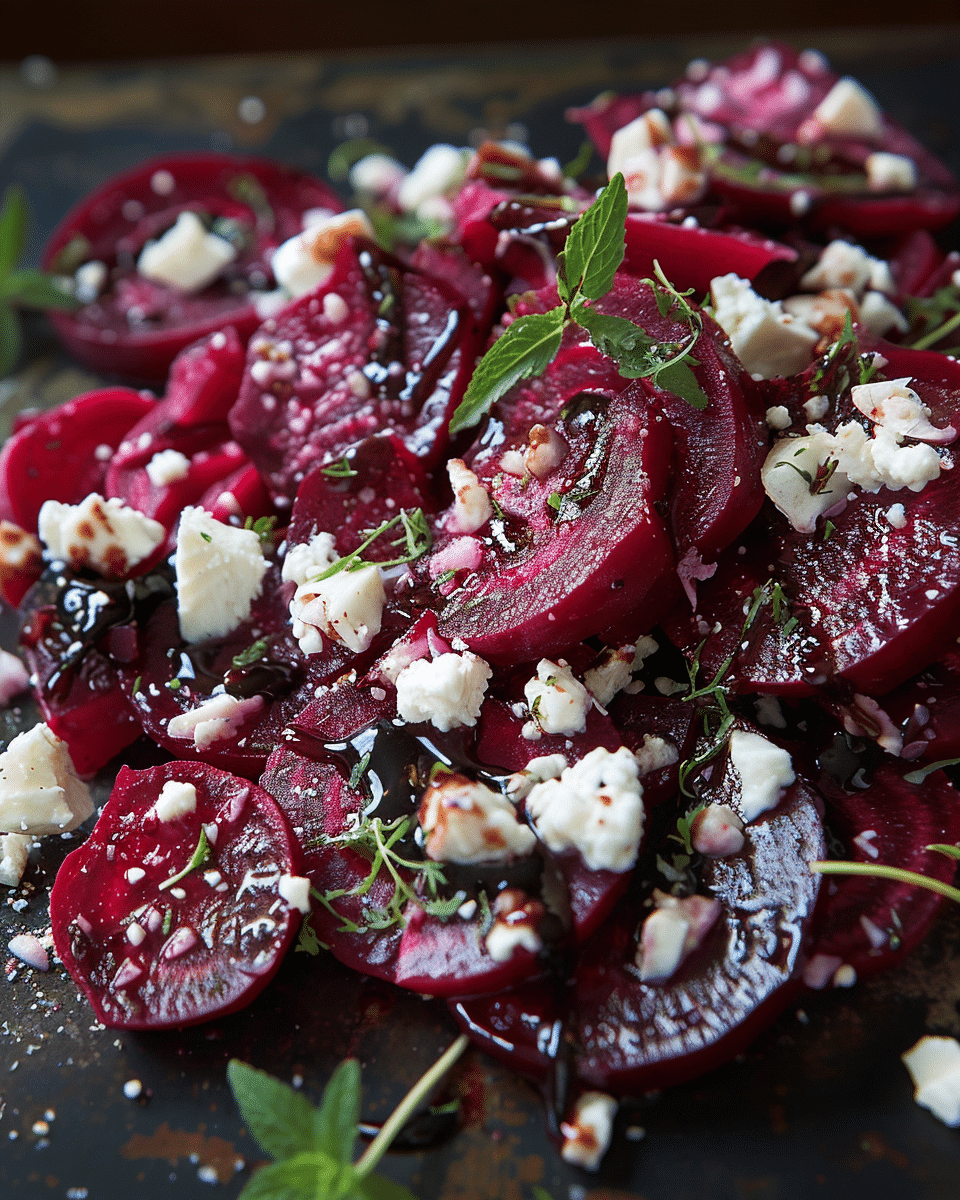 Beet Salad with Goat Cheese and Balsamic Dressing