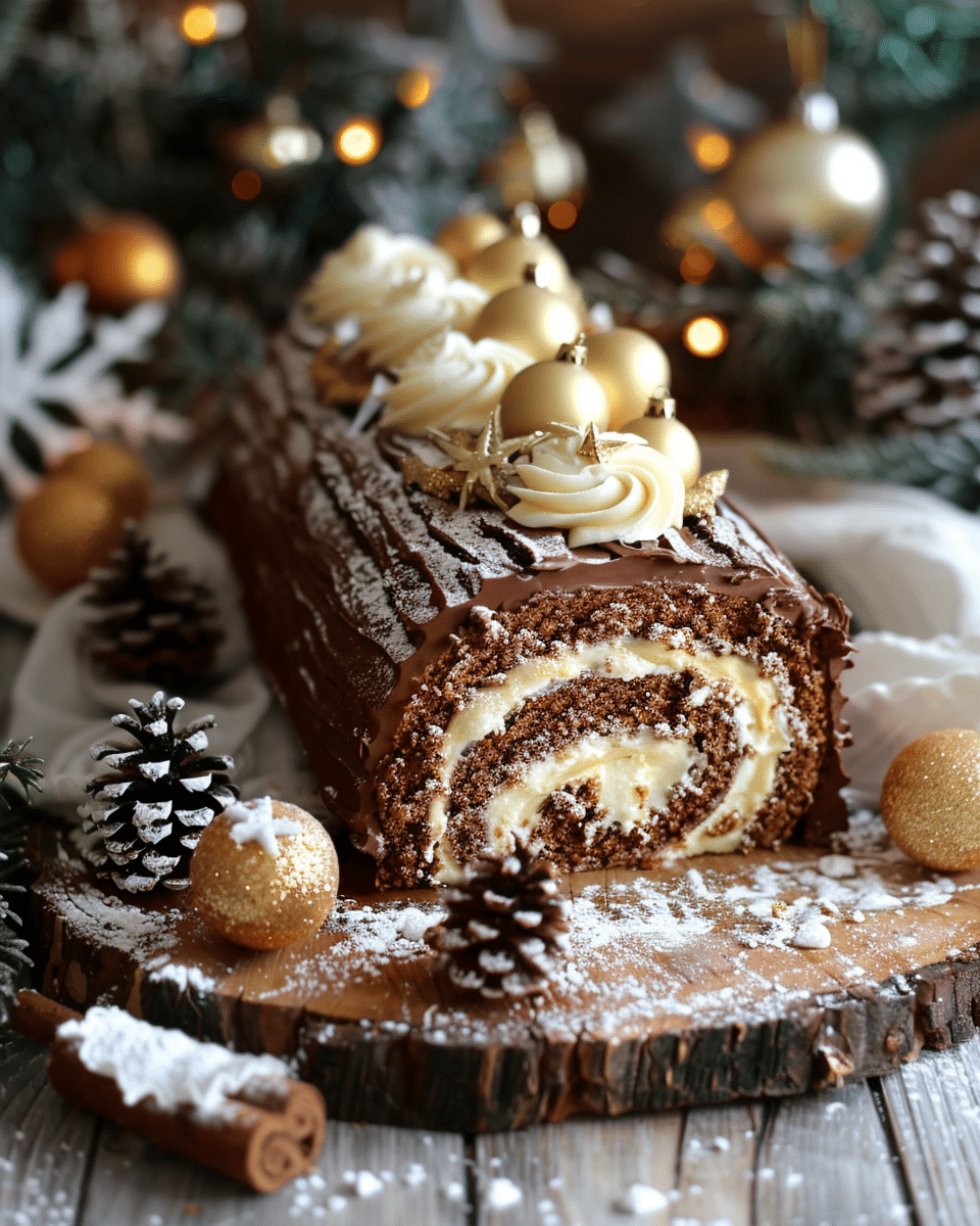 Bûche de Noël (Yule Log Cake): A Beautiful Traditional Christmas Dessert