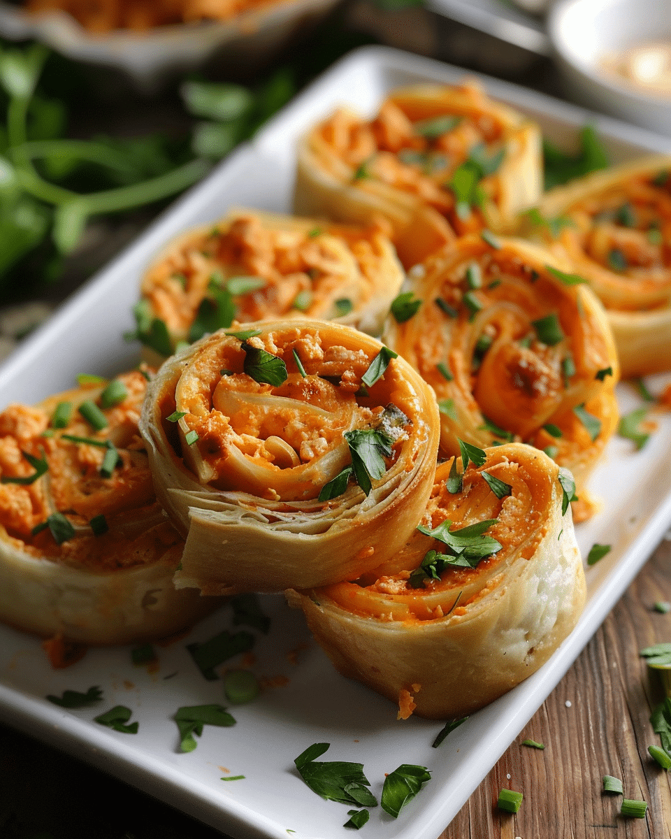 Buffalo Chicken Pinwheels (Five Ingredients)