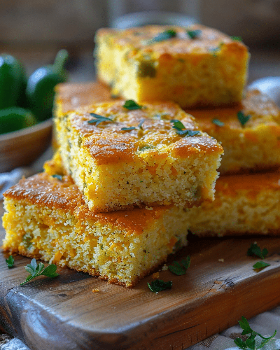Jalapeño Cheddar Cornbread – Moist, Cheesy, and Perfectly Spicy