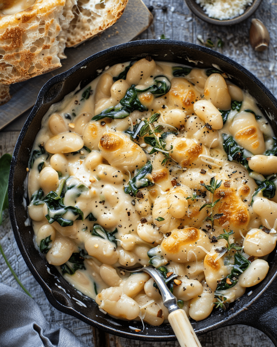 Creamy Tuscan White Bean Skillet Recipe