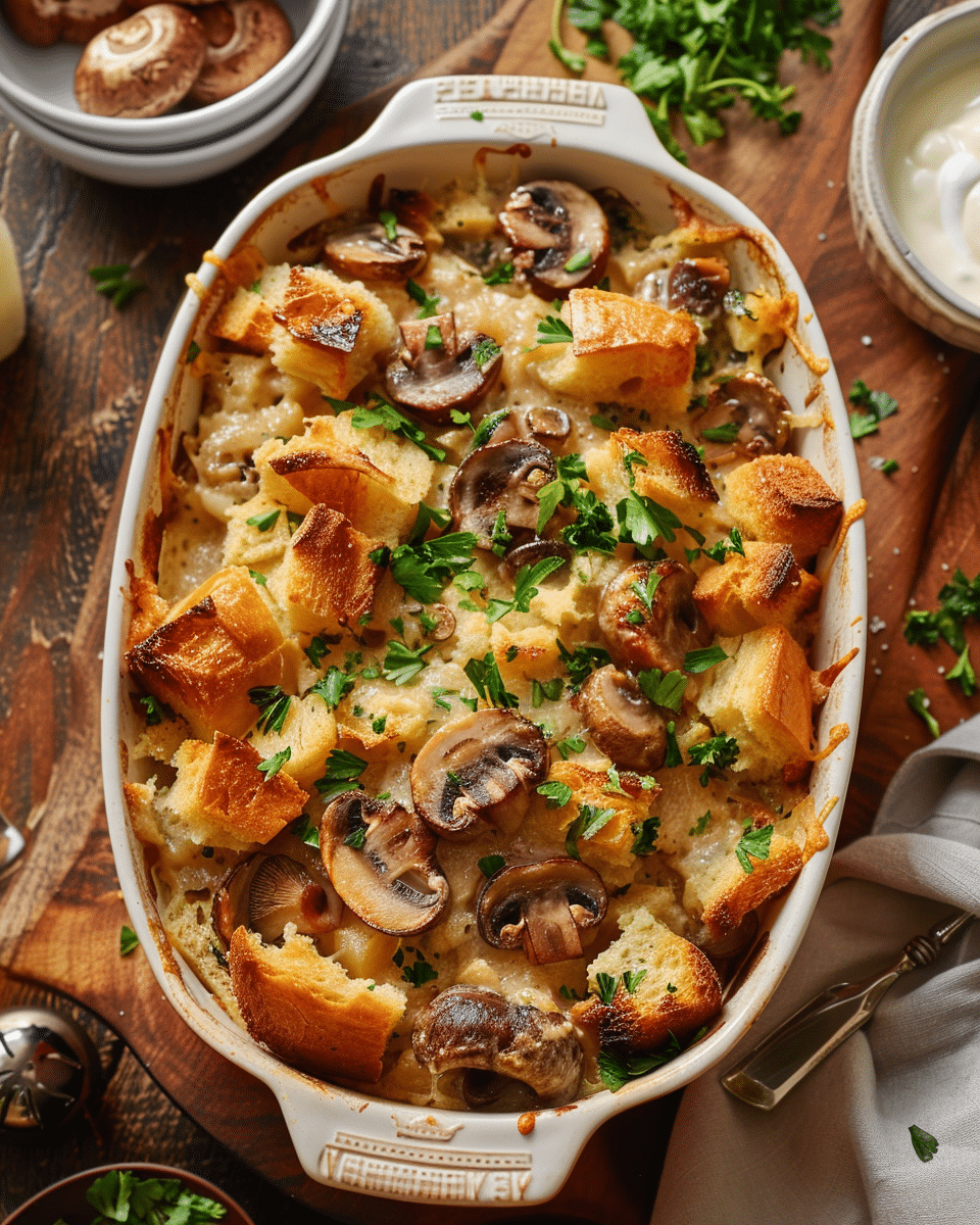 Mushroom Bread Pudding: A Rich, Savory, and Comforting Recipe