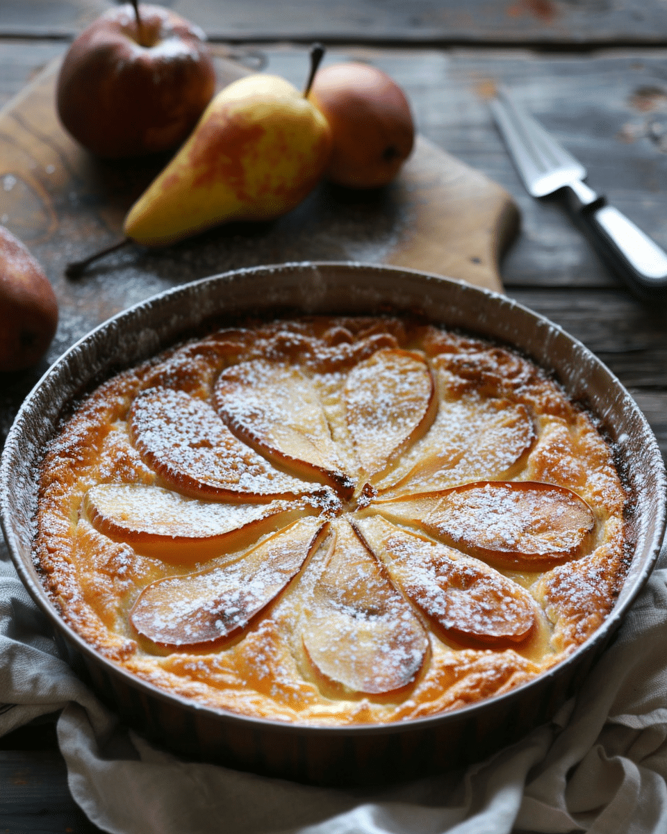 Pear Clafoutis – A Deliciously Creamy French Pear Dessert