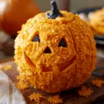 Jack-O-Lantern Cheese Ball Recipe – Easy Halloween Party Appetizer