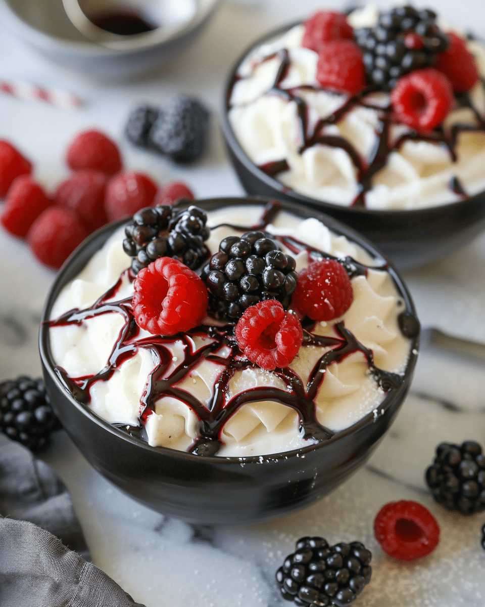 Spider’s Web Smoothie Bowls