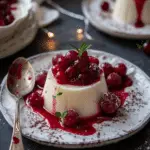 Creamy Eggnog Panna Cottas with Mulled Berry Compote Recipe